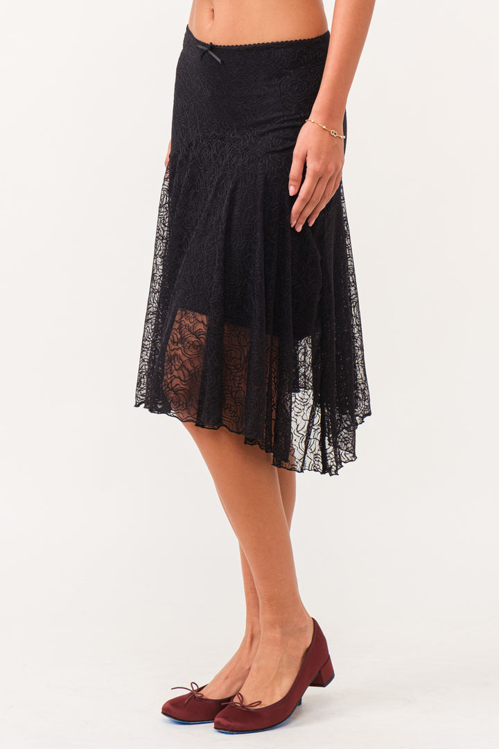 Anaïs Lace Flared Midi Skirt