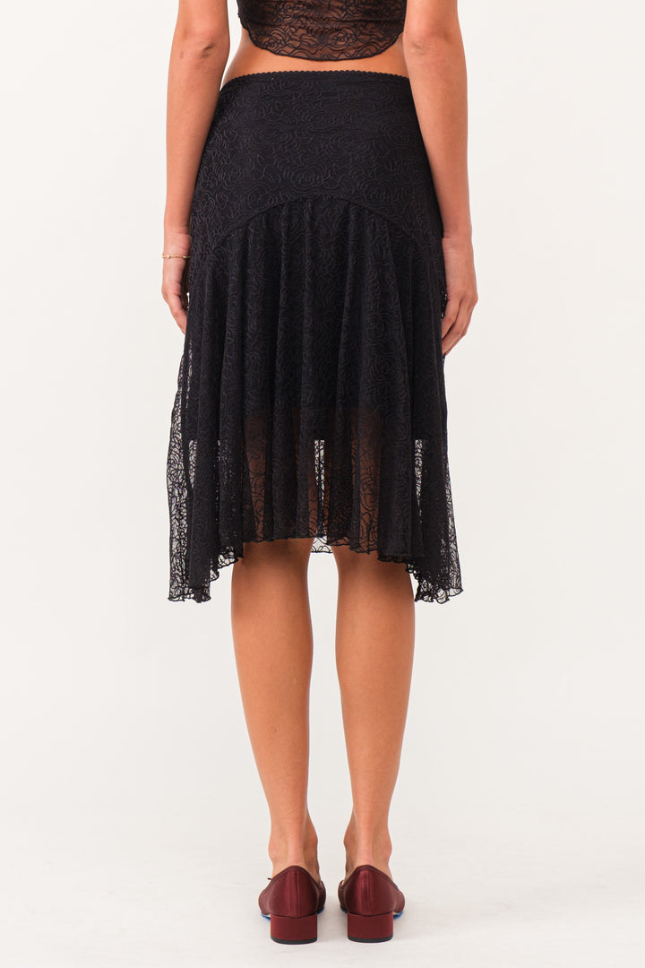 Anaïs Lace Flared Midi Skirt