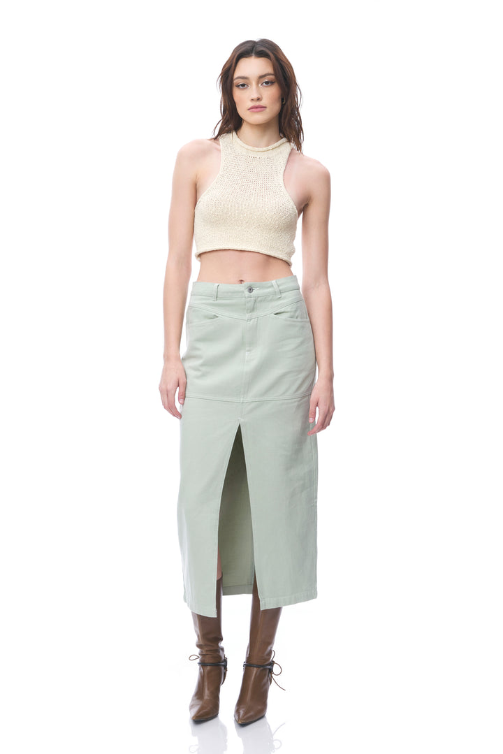 Devin Midi Skirt - Sage