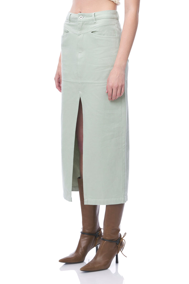 Devin Midi Skirt - Sage