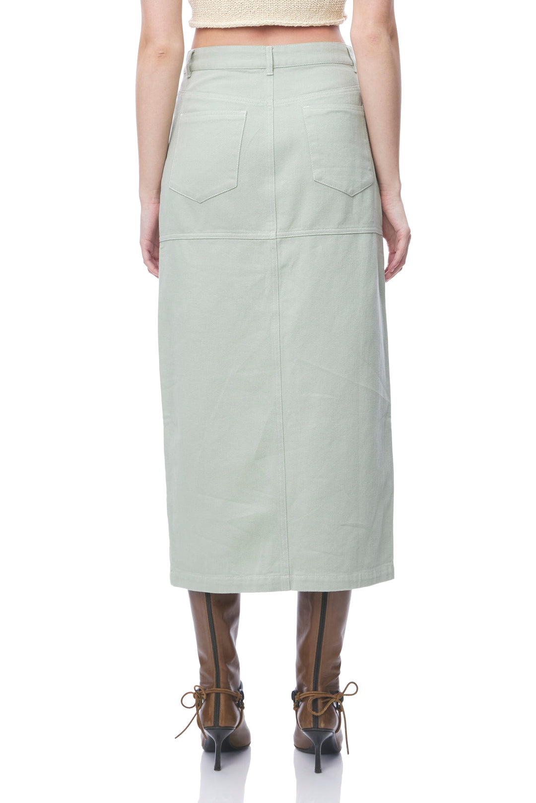 Devin Midi Skirt - Sage