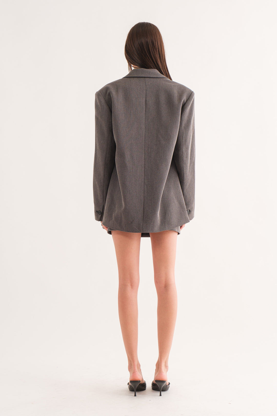 Corinne Twill Blazer - Charcoal