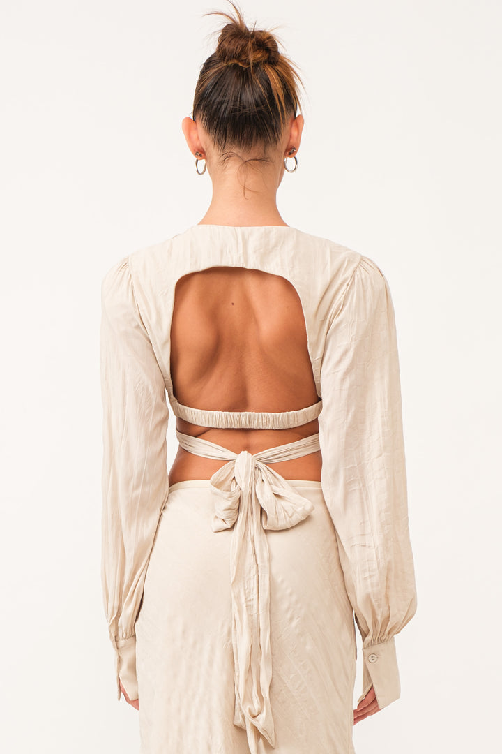 Skylar Wrap-Front Crop Top