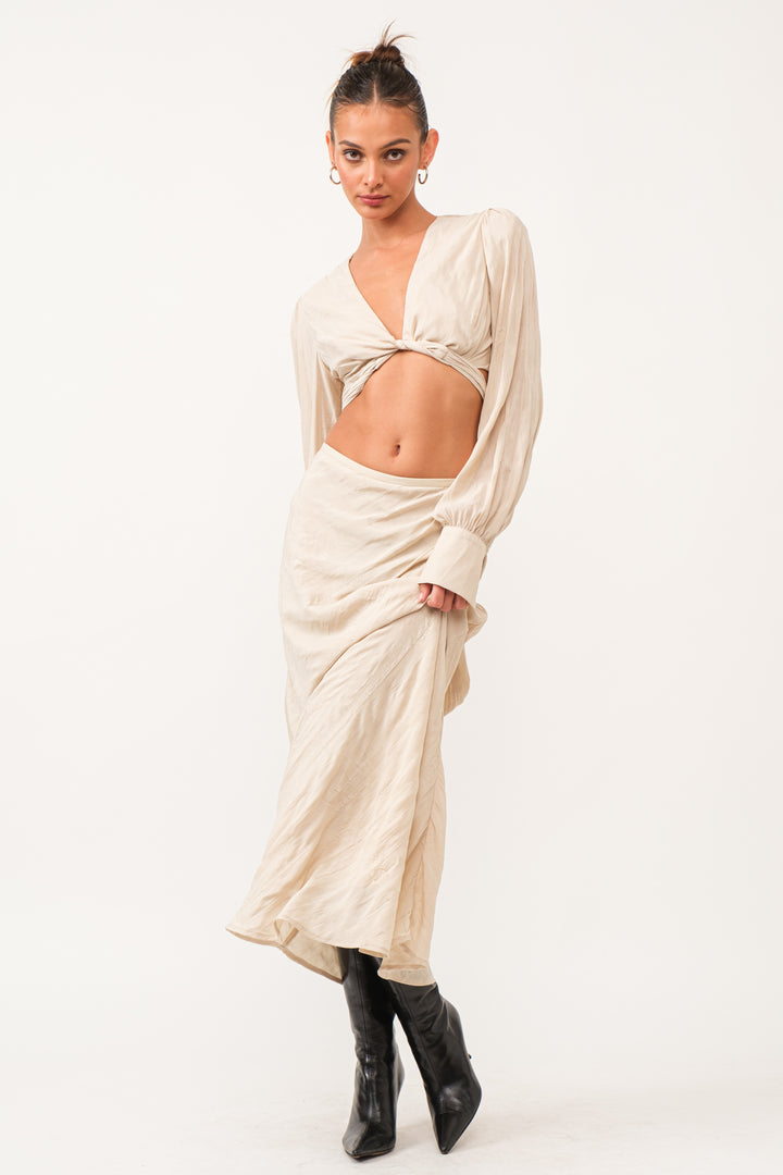 Skylar Wrap-Front Crop Top