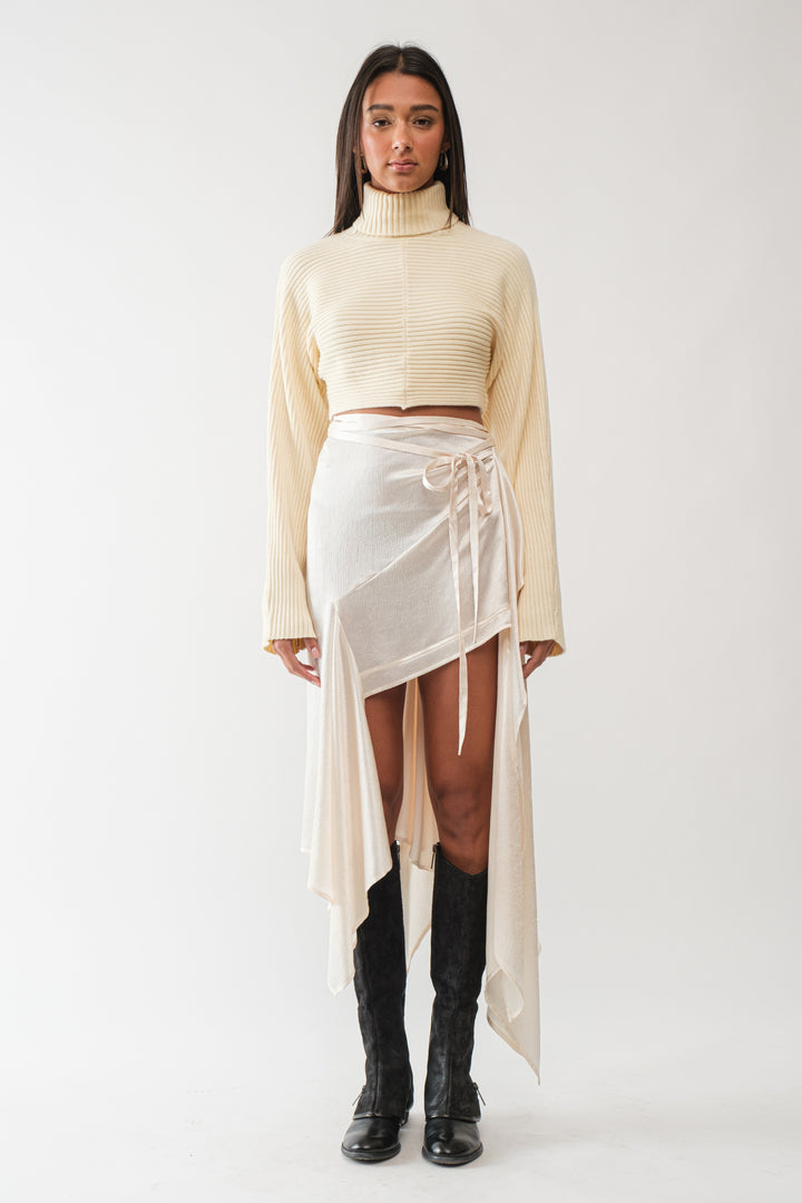 Gabrielle Asymmetric Wrap Skirt