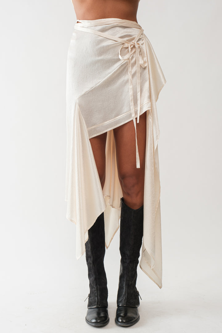 Gabrielle Asymmetric Wrap Skirt