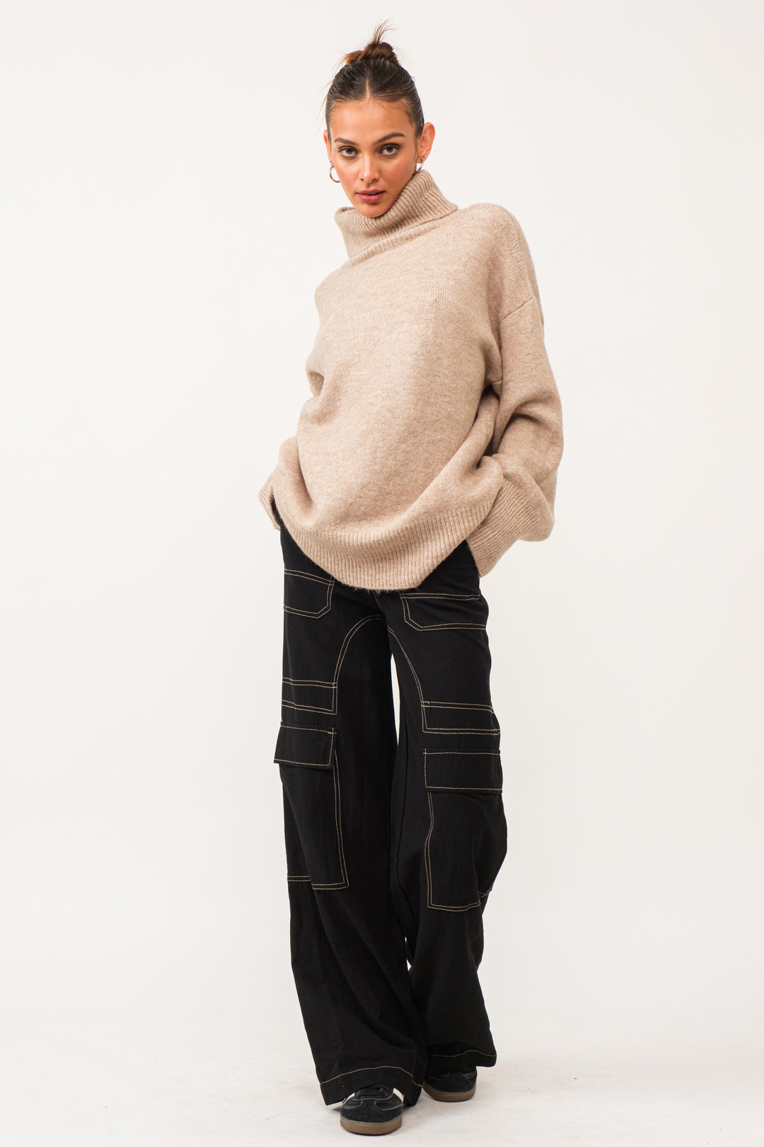 Lena Turtleneck Sweater - Natural